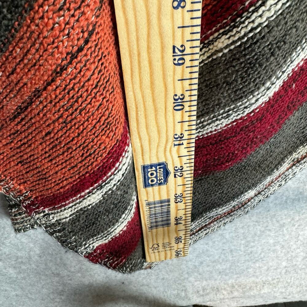 Volcom Poncho One Size Boho Striped Open Oversize… - image 6